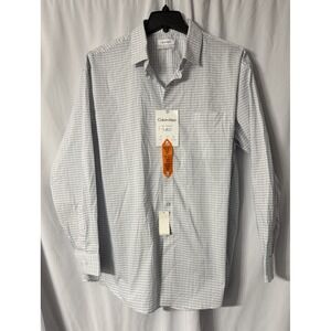 NWT Calvin Klein Mens Long Sleeve Tech Active Stretch Mens Button Shirt Size 2XL